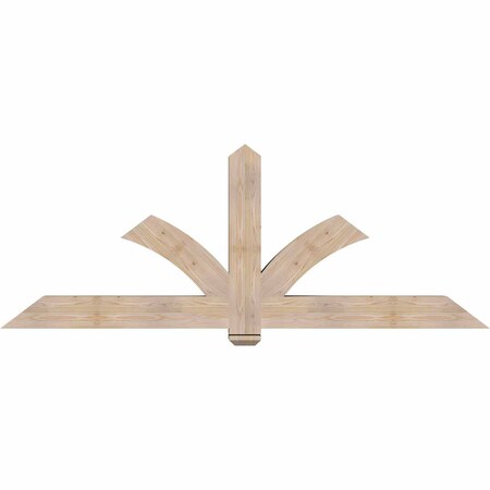 Ekena Millwork Redmond Smooth Timber Gable Bracket, Douglas Fir, 84"W x 31"H x 5 1/2"D x 5 1/2"F, 9/12 Pitch GBW084X31X0606RED00SDF